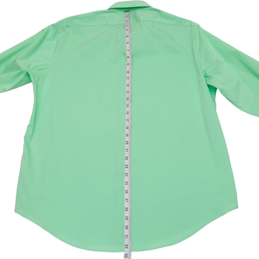 Madison Men's 17-17.5 34-35 XL Slim Fit Dynamic Cooling Dress Shirt Mint Green - Picture 3 of 7